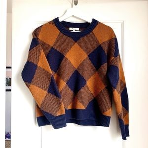 Madewell Plaid Crop Sweater